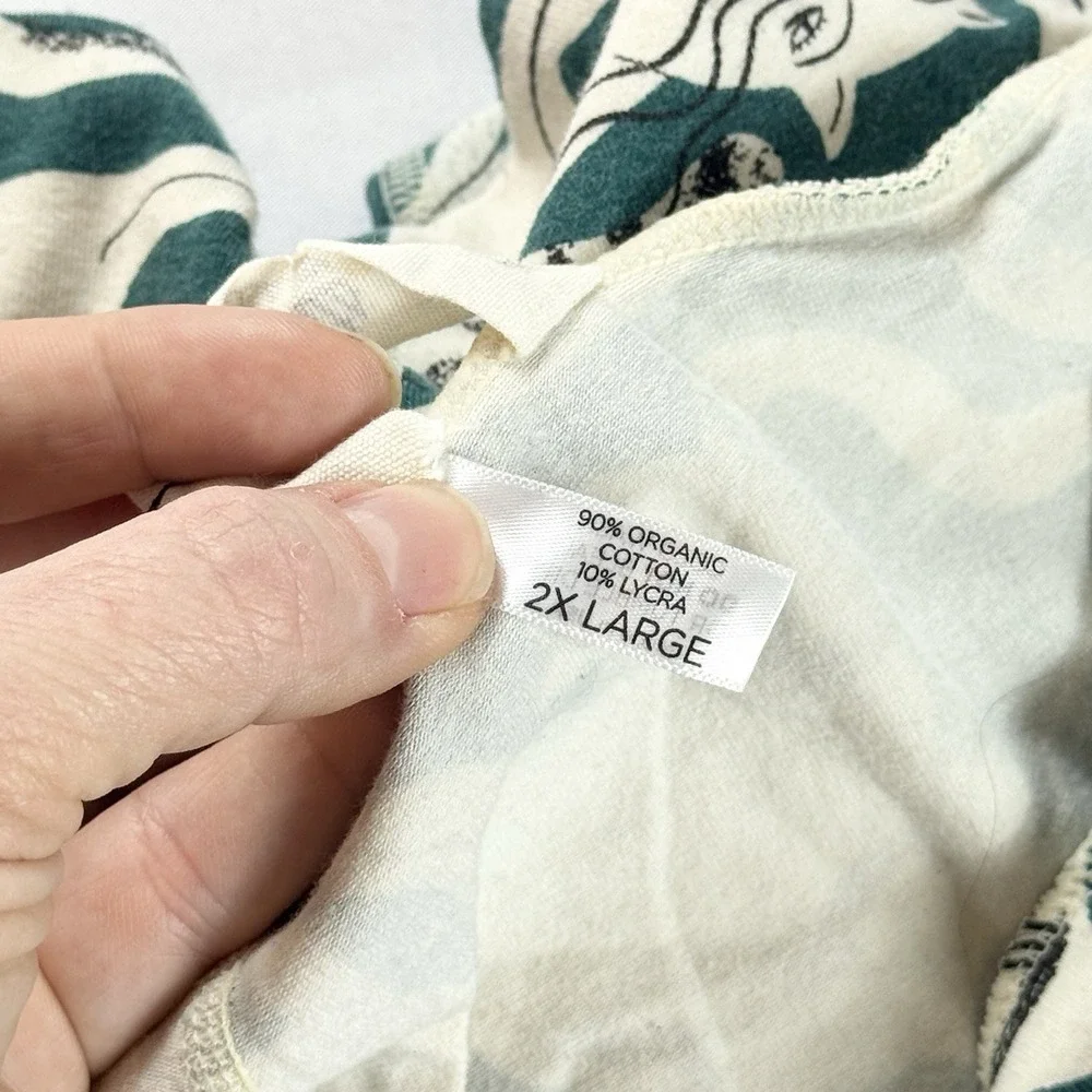 Thunderpants Organic Cotton 3/4 Leggings Womens 2X AOP Cat Print Sustainable - Picture 6 of 9